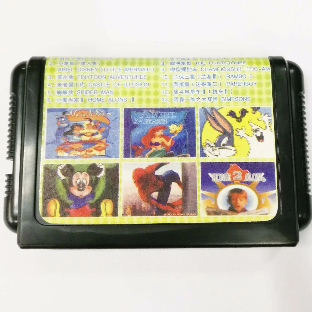 Игровая карта Sega MD 18 в 1 16 бит игровой картридж система Megadrive Genesis 6403 Бесплатная