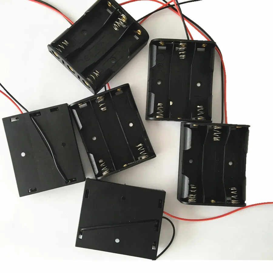 Оптовая продажа 3XAA держатель батареи 3X1.5V контейнер под элемент питания 3AA 3XLR6 4 5 V
