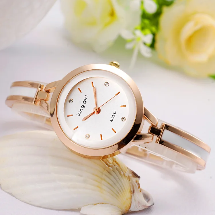 Женские часы с имитацией золота и керамики модные красивые женские цирконом