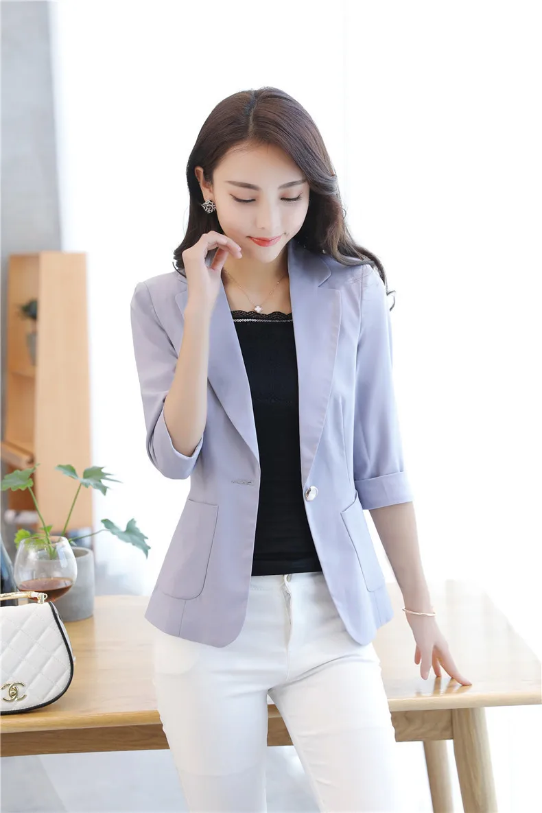 Деловой Женский блейзер с коротким рукавом | Женская одежда