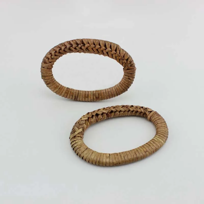 5 пар = 10 штук 13X9 см Новинка часы Natural плетёная ротанговая ручки для сумок ручная