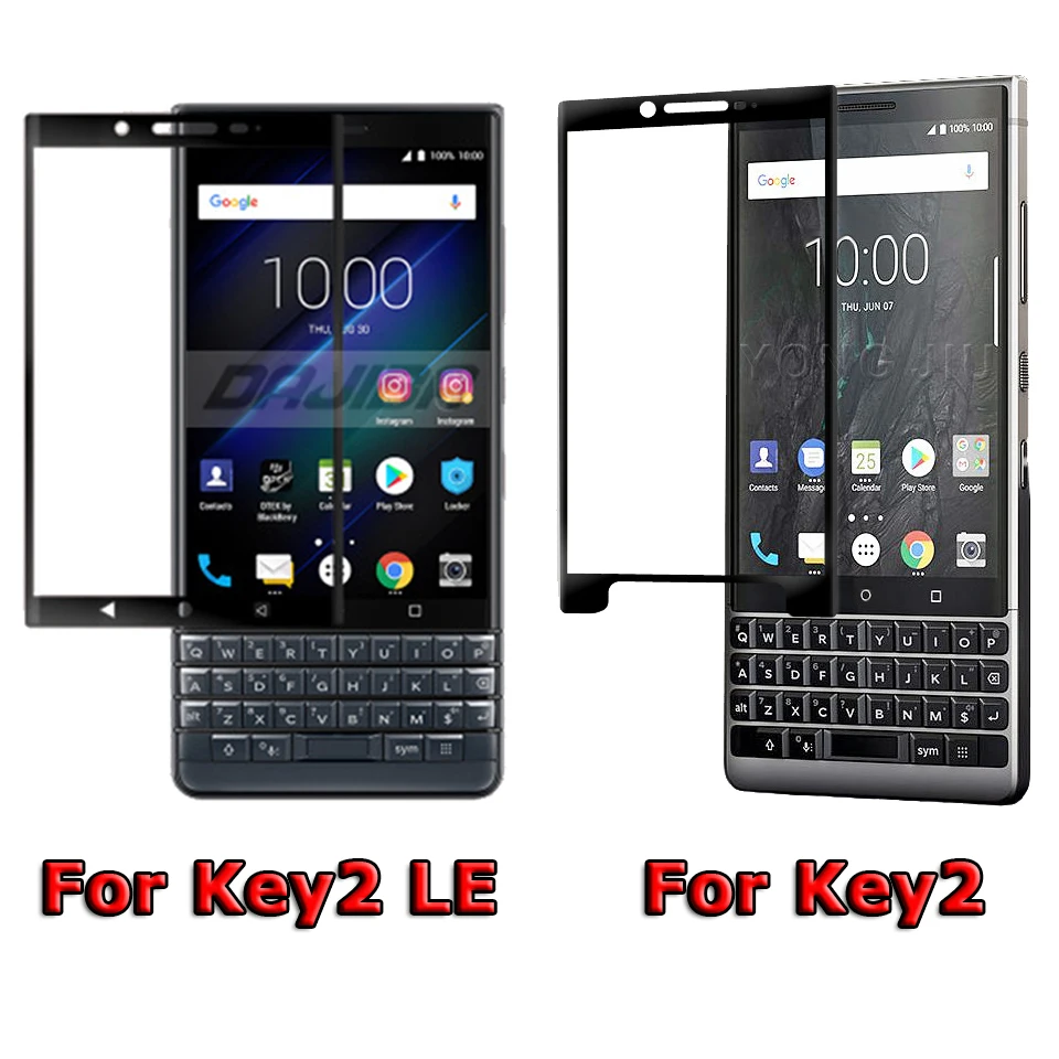 9H 3D полное покрытие с изогнутыми краями для BlackBerry Keytwo Key2 Le защита экрана из