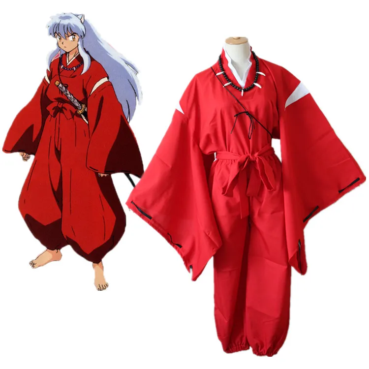 Аниме новое кимоно Inuyasha Kikyo косплей костюм мужская униформа ПОЛНЫЙ КОМПЛЕКТ