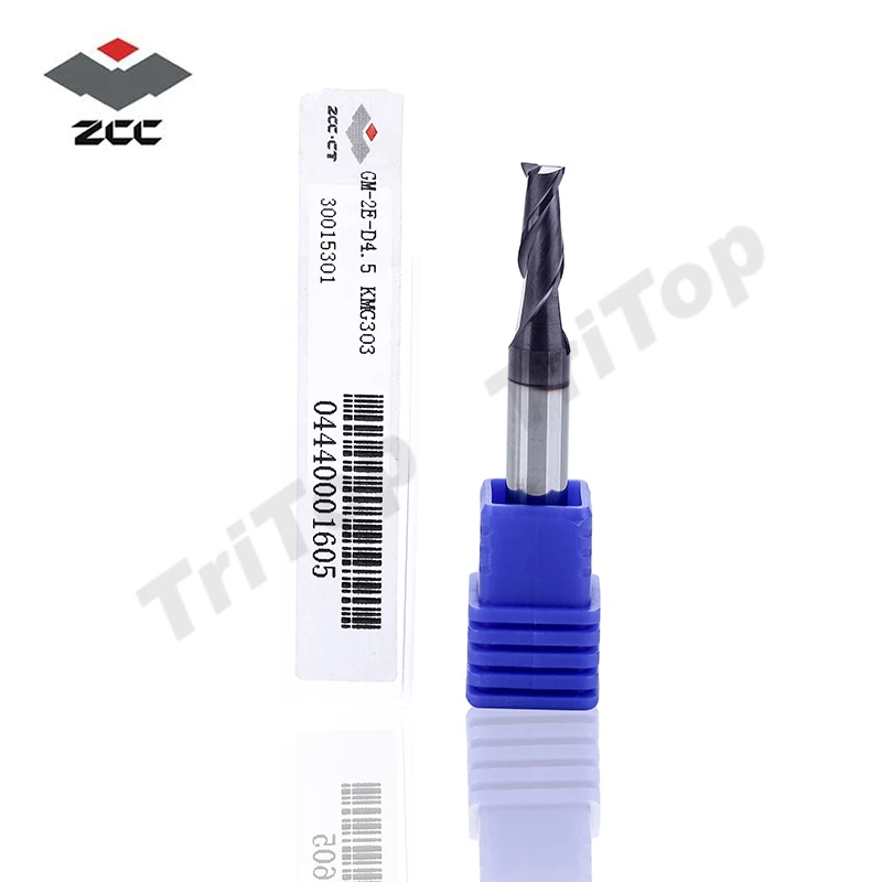 

5pcs/lot ZCC.CT GM-2E-D4.5 ferramentas usinagem carburo molino Carbide cnc mills 2 flute 4.5mm end mills with straight shank
