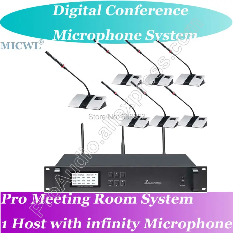 Высококлассный цифровой беспроводной микрофон MICWL система для конференц связи с