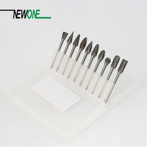 Карбид вольфрама роторные заусенцы 10 шт. фреза гравировальные биты Мини дрель роторный инструмент Аксессуары