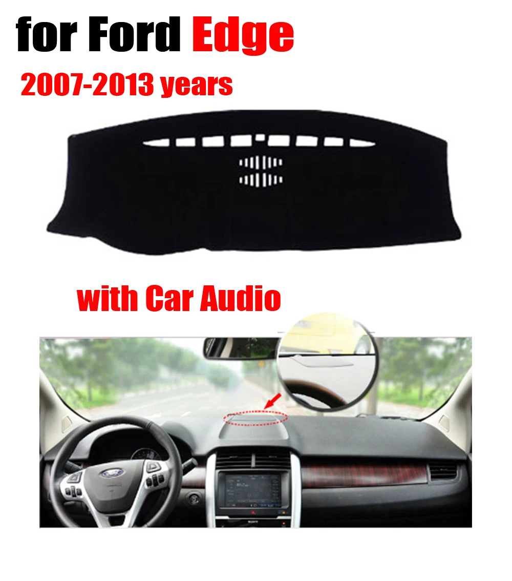 

RKAC Car dashboard covers mat for Ford Edge 2007-2013 High configuration Left hand drive dashmat pad dash cover auto accessories