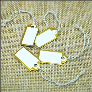 1000 шт. ценники, бумажные бирки, упаковка для ювелирных изделий и украшения, дисплеи для одежды, знаки для одежды, размер 26x13 мм, модные товары для ежедневного использования