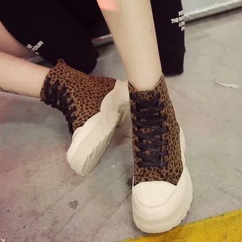 2019 г. новые весенние женские ботинки на шнуровке толстой подошве бархатные