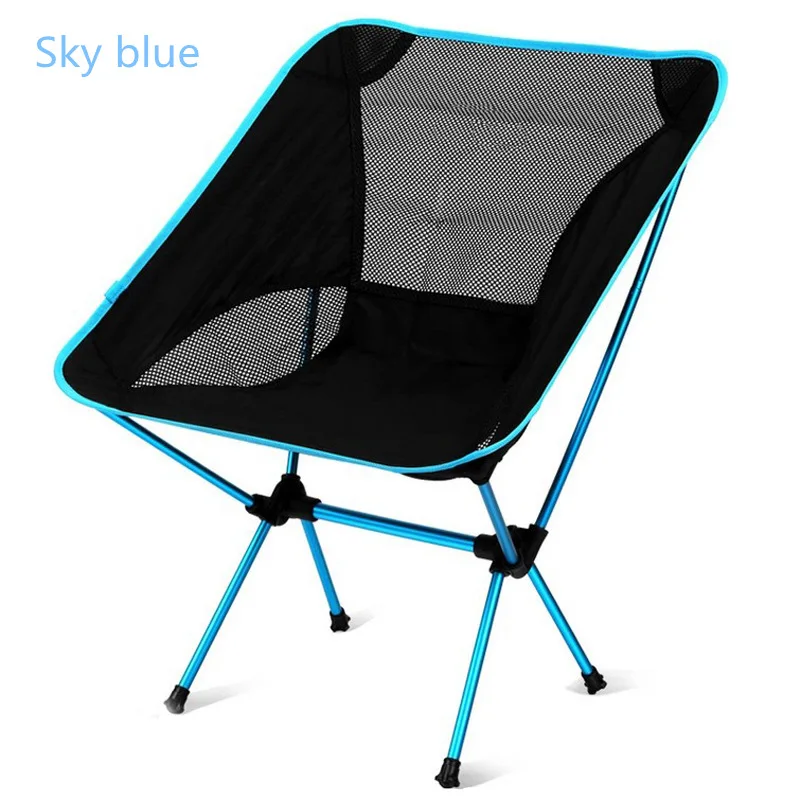 Sky Blue Легкий компактный складной рюкзак стулья, портативный складной стул для улицы, пляжа, рыбалки, туризма, пикника, путешествия - Цвет: Sky Blue