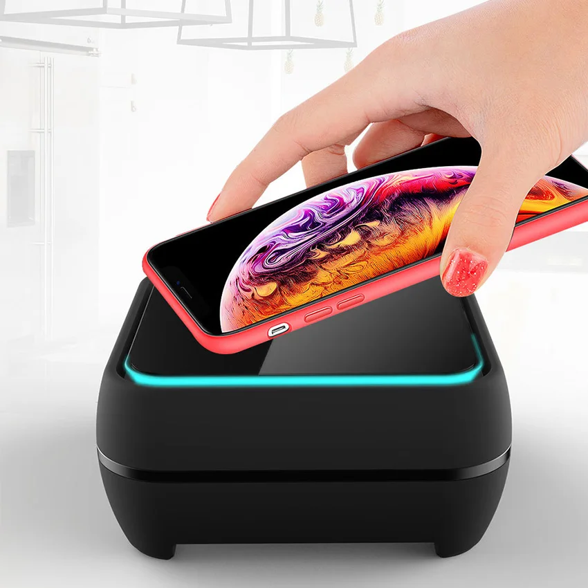 Беспроводное зарядное устройство с Bluetooth динамиком Chargeur Индукционная зарядка