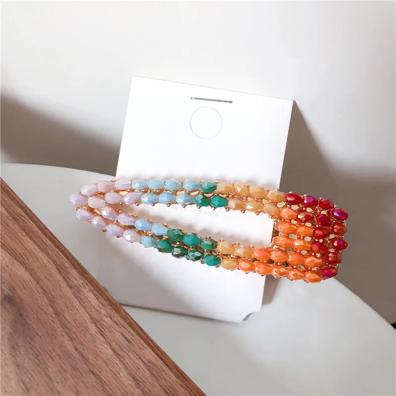 

1pcs Korean style Gradient Candy Color Hairpins Large Rainbow Drop-shaped hair clip Hair Accessories