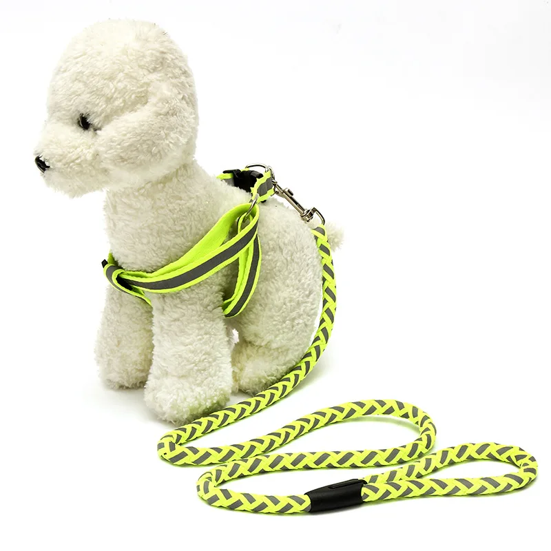 Товары для домашних животных поводок маленьких и больших собак Светоотражающий