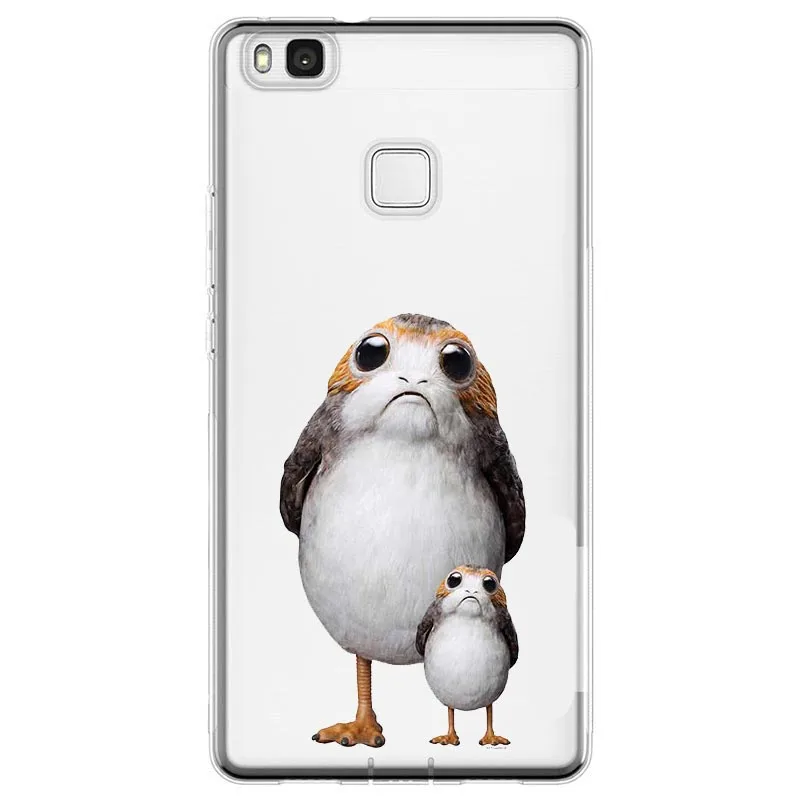 На тему Звездных войн Последний джедай Porgs прозрачные ясные прочные корпус чехол