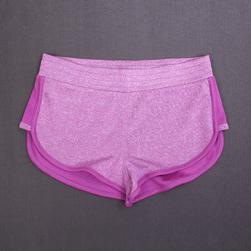 Purple Женские шорты для йоги, занятий спортом, фитнесом, женские спортивные шорты, крутые женские шорты для бега, фитнеса, пробежек - Цвет: Purple