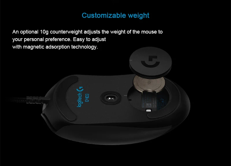 Игровая мышь logitech G403 проводная мышь RGB 12000 dpi FPS С сенсором PMW3366 для геймеров