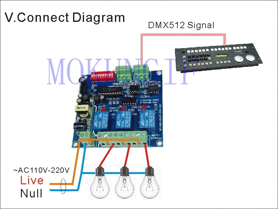 1 шт. 3CH * 5A релейный вход DMX512 для светодиодной лампы светодиодная лента