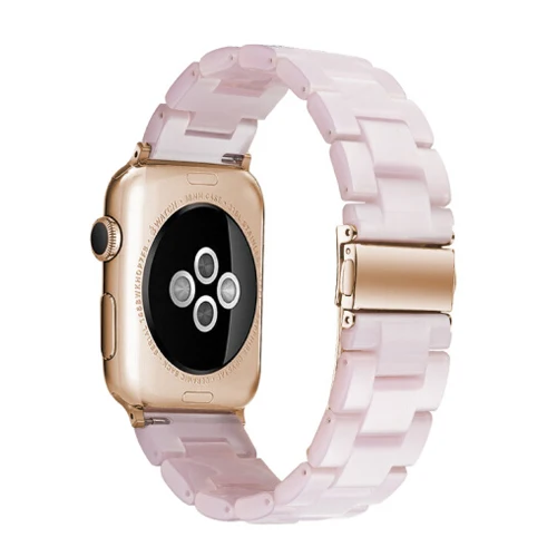 9 Браслет из смолы для apple watch 4, 5, ремешок 44 мм, 40 мм, 42 мм, 38 мм, ремешок из нержавеющей стали correa, ремешок для часов iwatch 5/4/3/2/1 - Цвет ремешка: 9