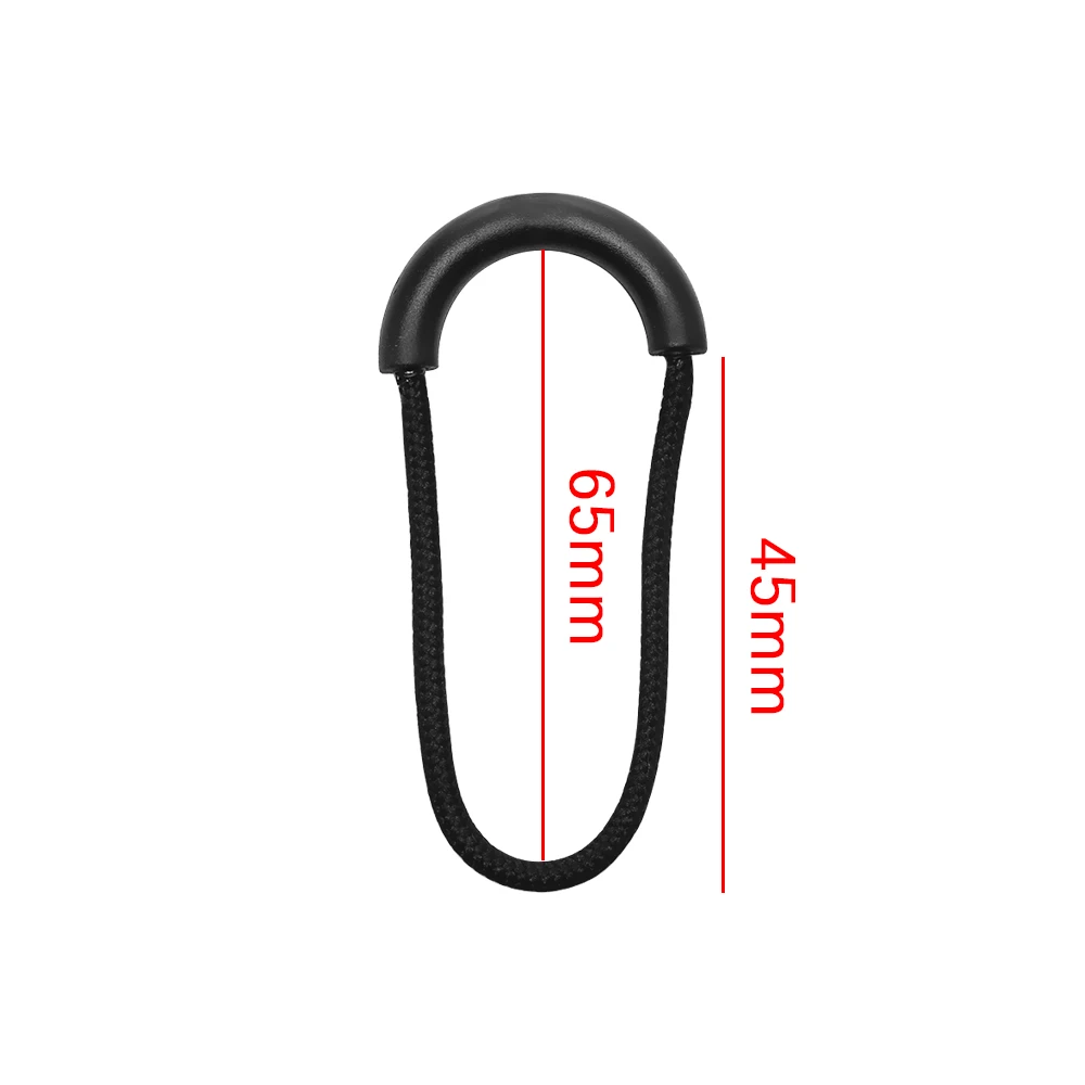 

5PCs EDC MultiPurpose Zipper Rope Black Camping Equipment Anti-theft Zipper Longer Tail Rope Bags Clip Buckle Outdoor Travel Kit