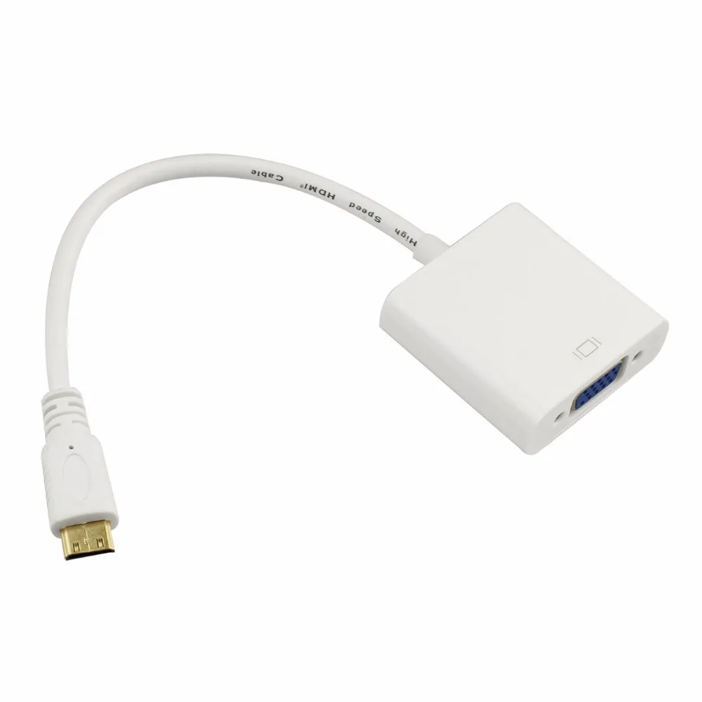Мини HDMI папа в VGA с аудио кабель конвертер адаптер 1080P и портативный цифровой-мини