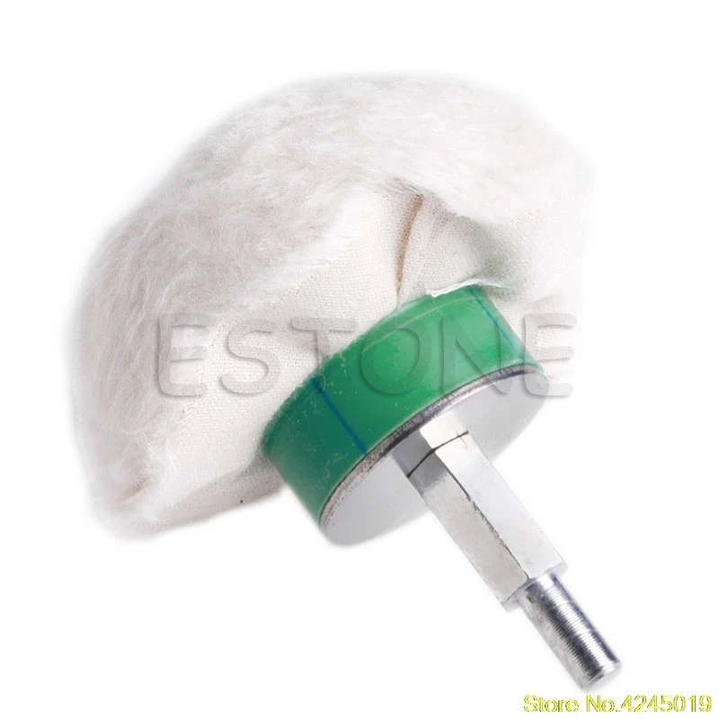 

New 3'' Cotton Dome Polishing Buffing Wheel Polish Drill 1/4'' Shank Brush