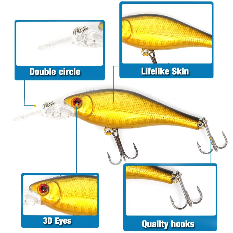 1 шт./рыболовная приманка жесткая бионическая 9 см/6 8 г пресная вода морская