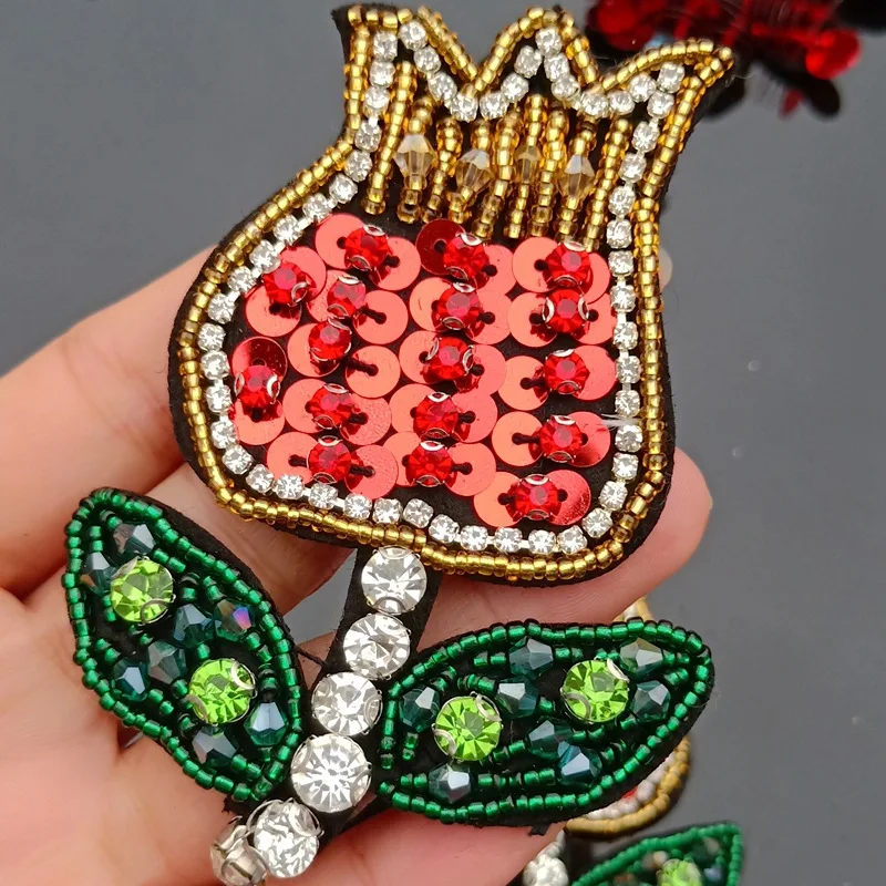 3d аппликация ручной работы из бисера цветные блестки цветок лилии для рукоделия