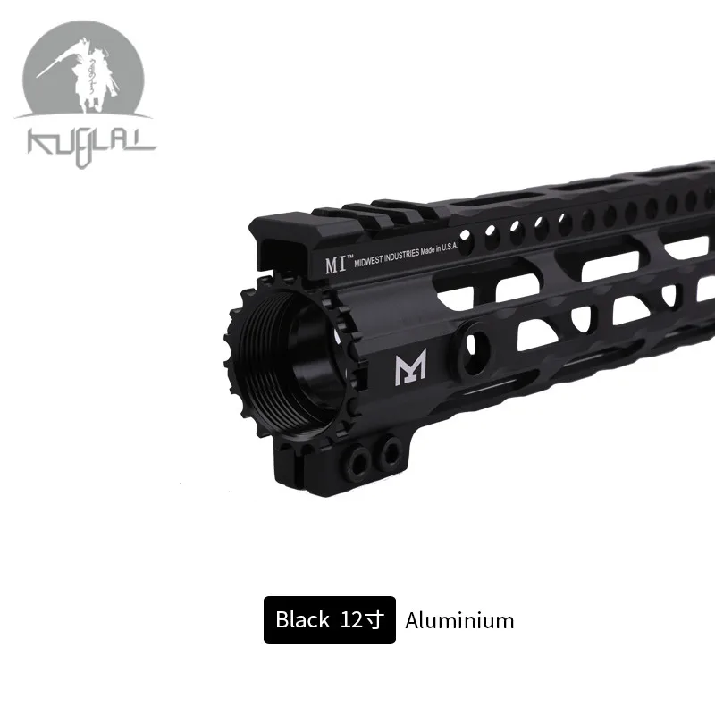 MI 12inch Black Водяной пистолет ультра легкий свободный поплавок MI Handguard Тактический маленький база для рейки Forend крепление M-LOK страйкбол AEG - Цвет: MI 12inch Black