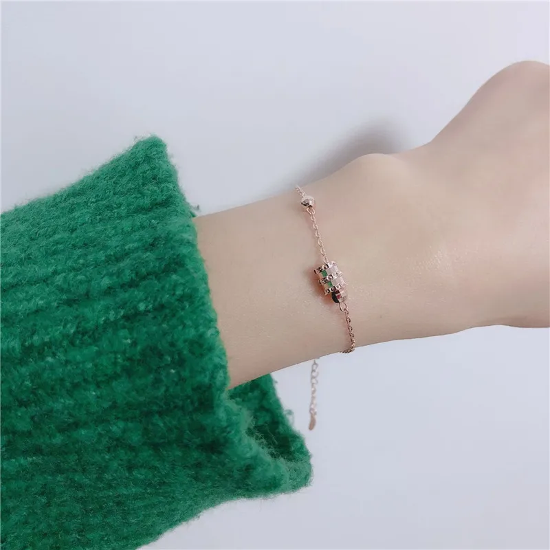 S925 Серебряный браслет женская личность Анти аллергия передачи бисера ручные