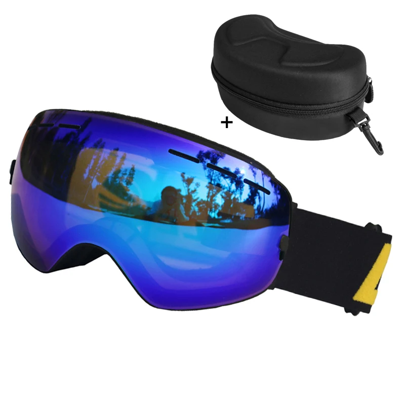 LOCLE CE сертификация лыжные очки с двойными линзами UV400 противотуманные лыжные очки для катания на лыжах, сноуборде, мотокроссе большие Лыжные маски