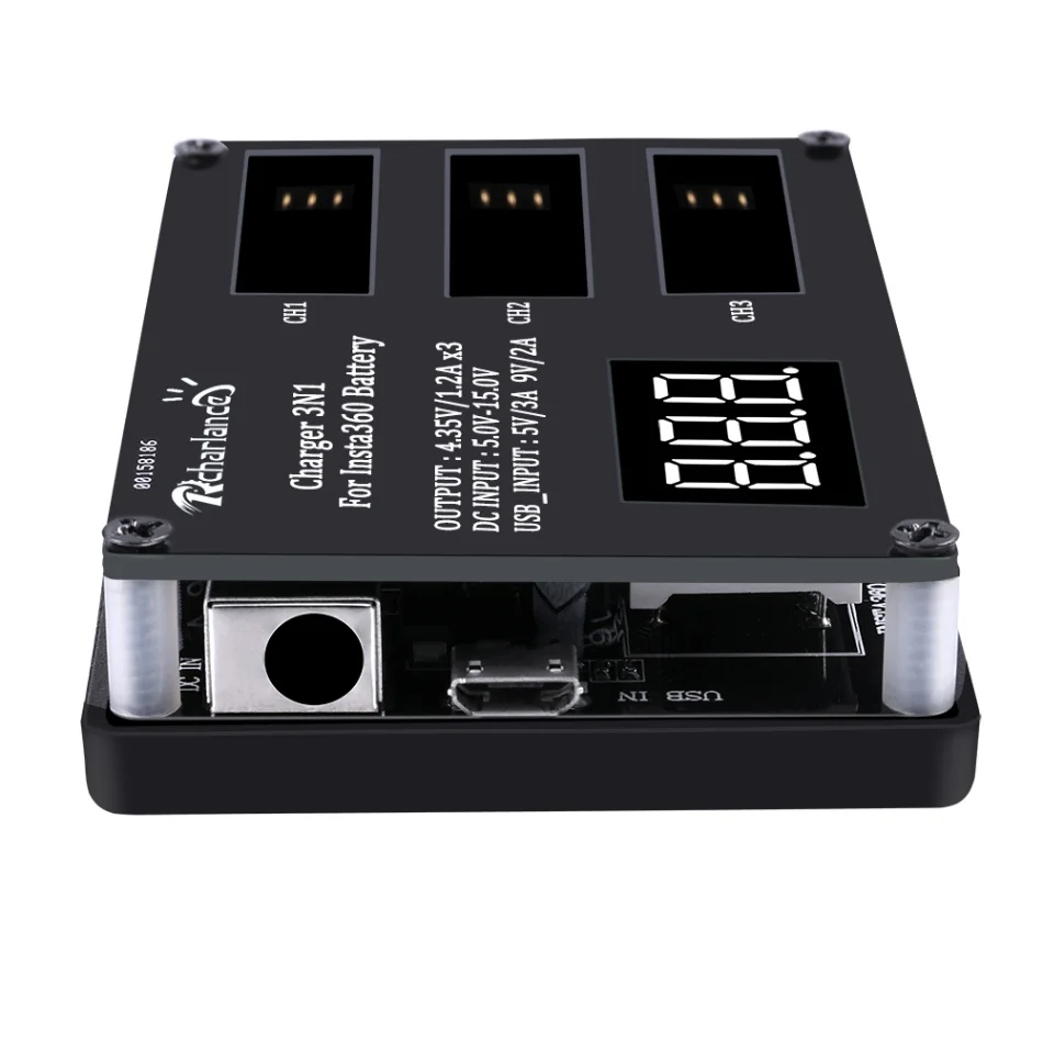 Зарядное устройство Micro USB Hub для Insta360 ONE X 60 минут быстрая зарядка аккумулятор Insta