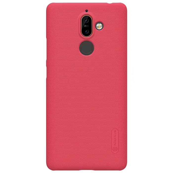 Nokia 7 plus чехол Nokia 7 plus чехол NILLKIN матовый щит PC задняя крышка для Nokia 7 plus чехол для телефона s с защитой экрана - Цвет: Красный