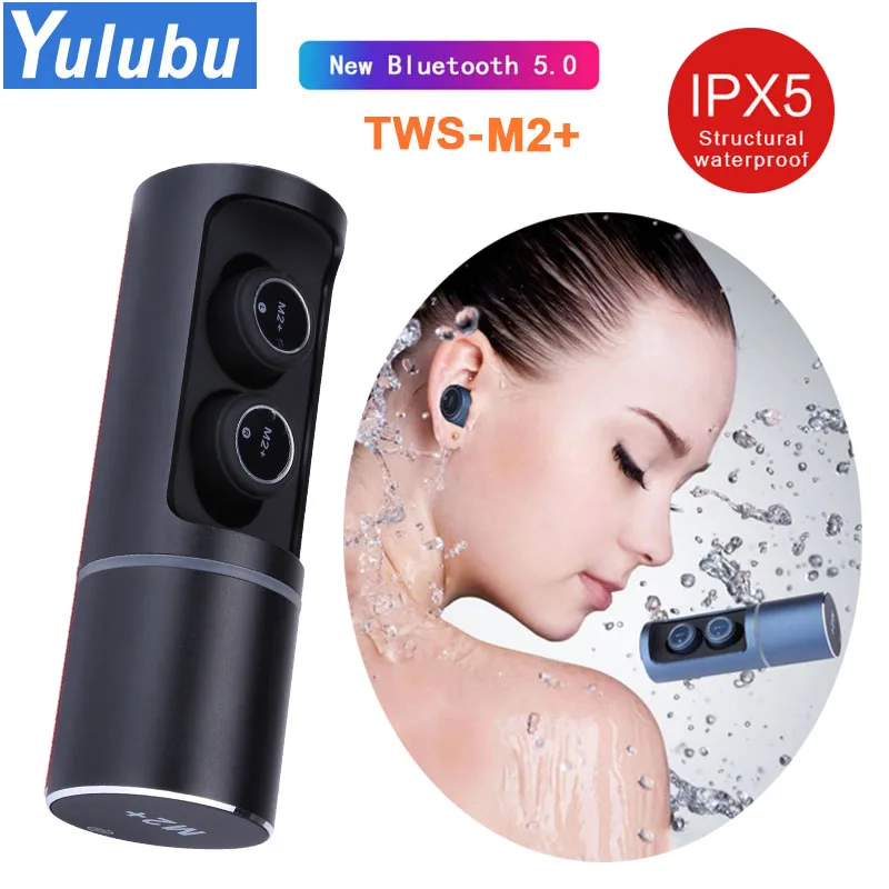 YULUBU M2 + TWS беспроводные наушники V5.0 Bluetooth гарнитура глубокий бас стерео 3D звук