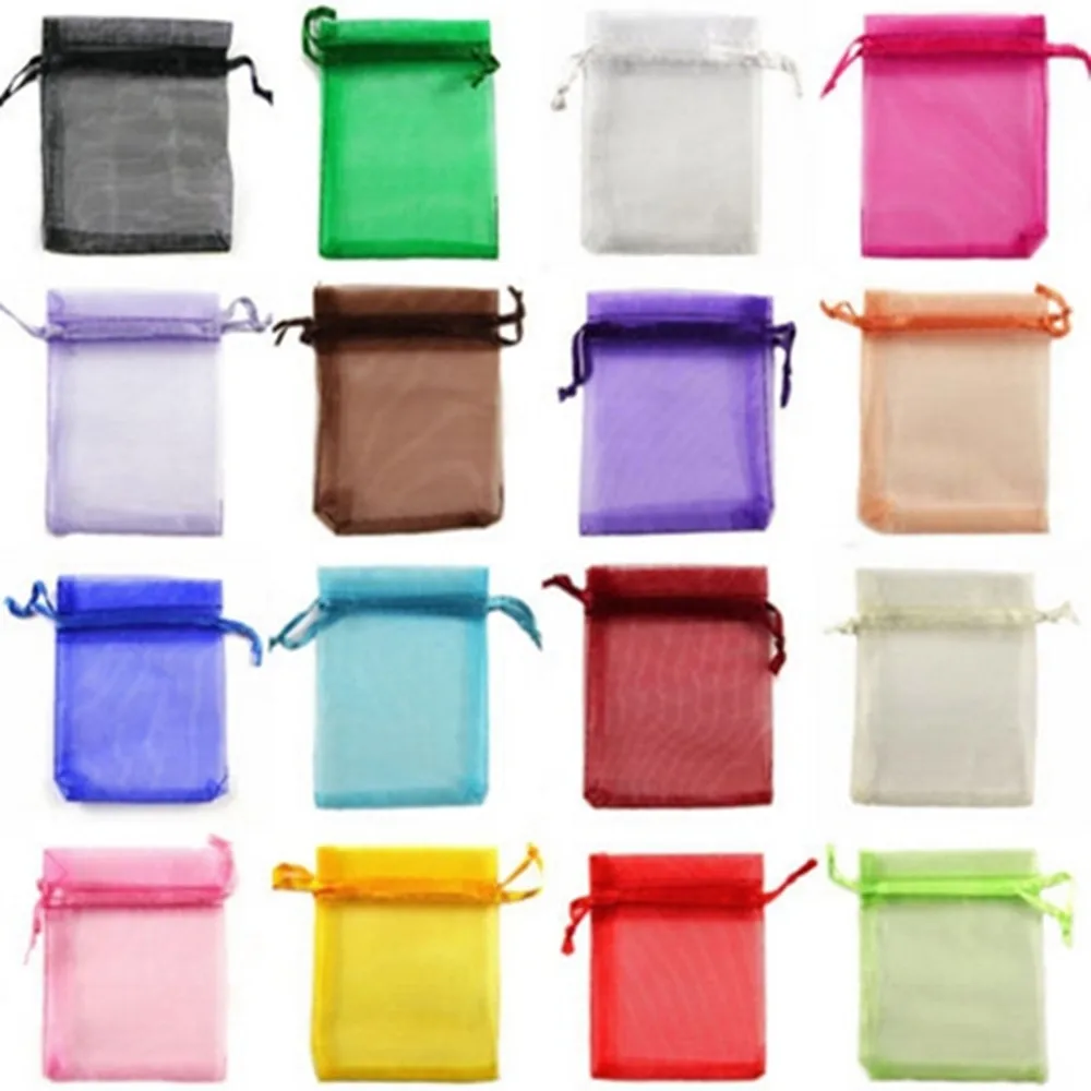 Подарочный мешочек из органзы 100 шт./лот серебряные мешочки 10x15 см свадебные