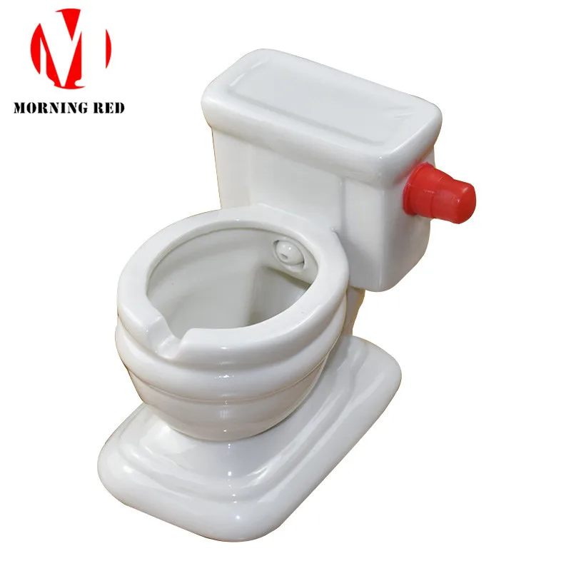 Забавная керамическая пепельница для туалета модные аксессуары курения коробка