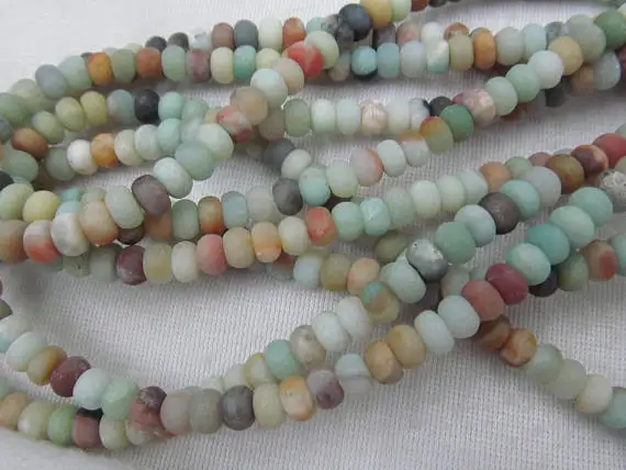 Две 16 &quotнити матовые Амазонит Rondelle heishi Краб бусины 4-10 мм | Украшения и аксессуары