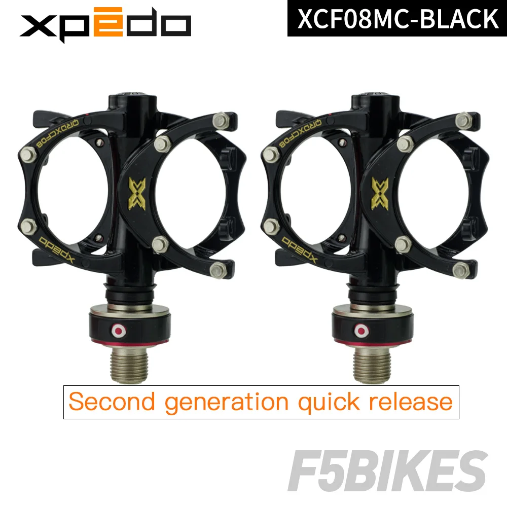 2nd Black Веллго Xpedo XCF08MC велосипедные педали для езды на велосипеде MTB педали с подшипником из магниевого сплава педали 3 цвета 2-го поколения быстросъемные - Цвет: 2nd Black