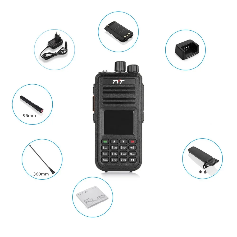 MD-380 DMR радио Совместимо с Motorola Tier1/2 двухдиапазонный UHF VHF 5 Вт TYT DMR цифровая рация md380 Baofeng DMR DM-8HX