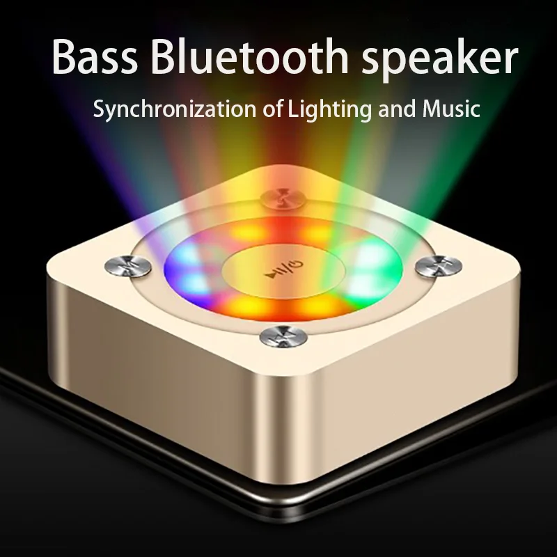 

Smart Bluetooth speakers classic portable stereo surround sound HD call denoise LED flashing lights Voice prompt suport TF card