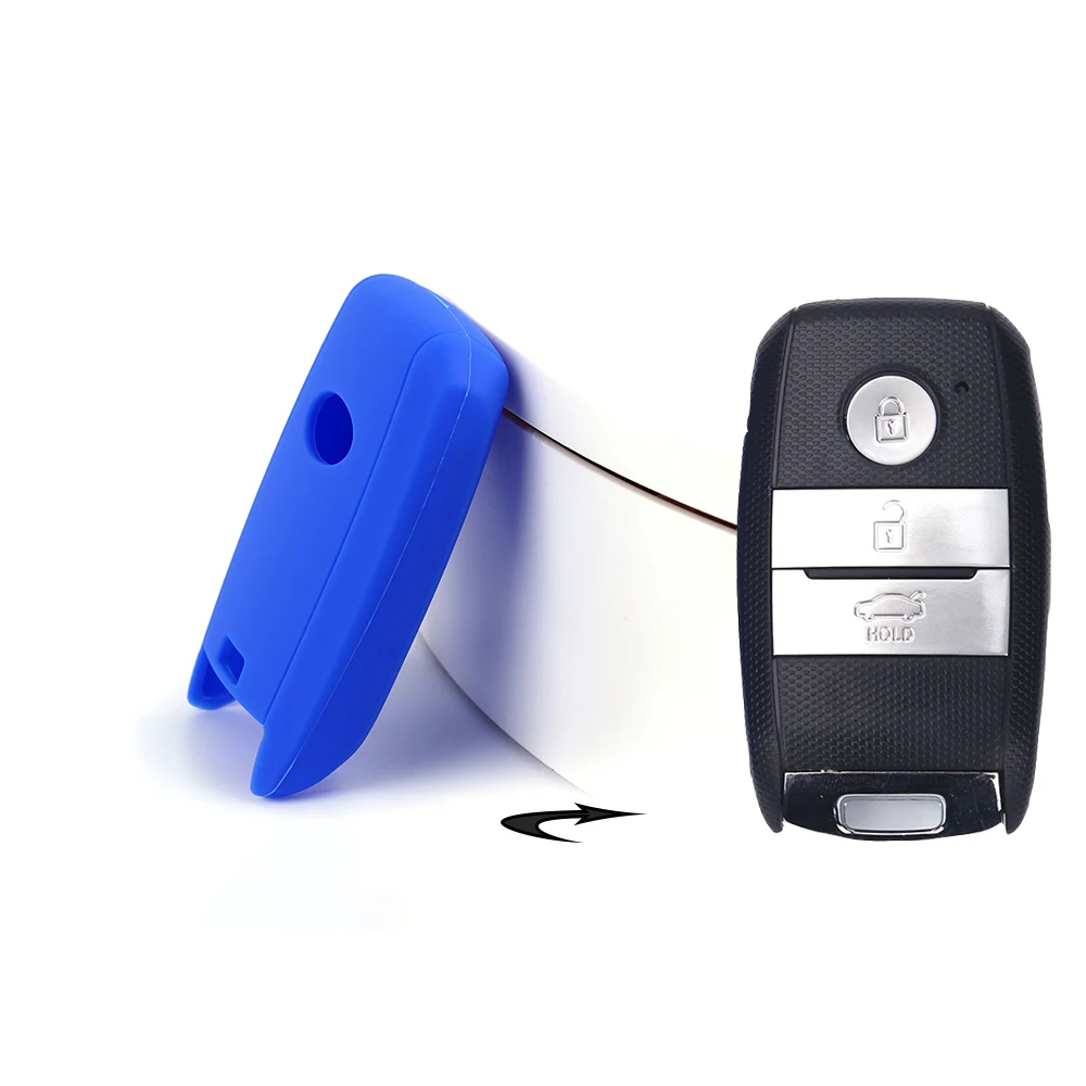 Asia 3 кнопки силиконовый Автомобильный Дистанционный брелок корпус чехол для Kia Rio