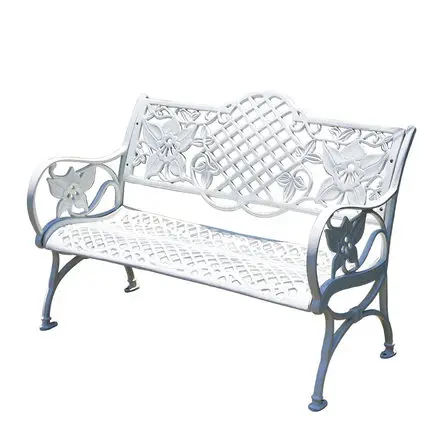 Outdoor Double Leisure Cast Aluminum Park Bench Chair Courtyard Square Outdoor Chair