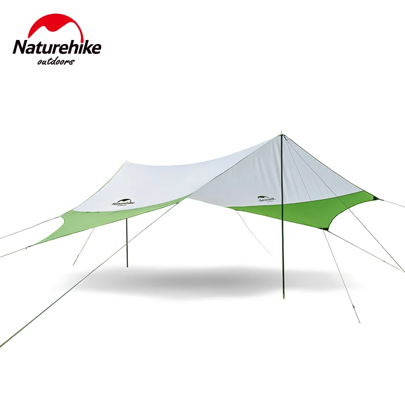 Naturehike большой кемпинговый тент укрытие от солнца с полюсом пляжные игры Рыбалка Пешие прогулки Открытый 5 человек палатка солнечные укрытия