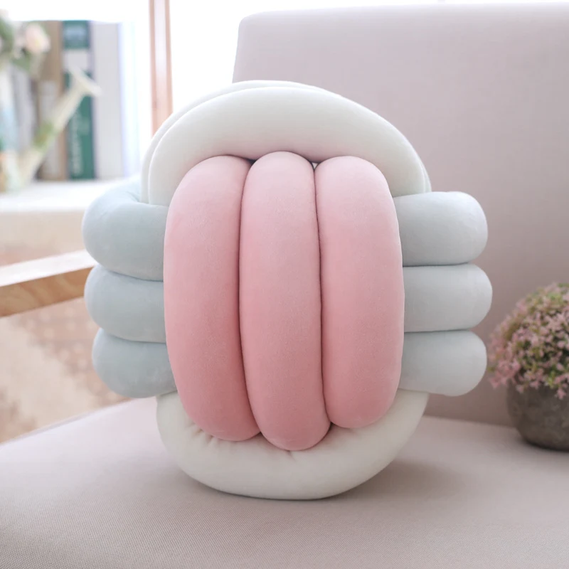 1 шт. 30 см Kawaii многоцветная китайская плюшевая подушка с узлом мягкая красочная мягкая мультяшная игрушка украшение дома диван кукла подушка