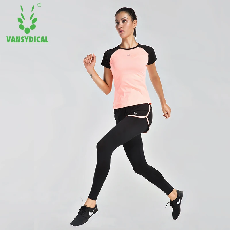2018 Vansydical костюм для йоги женский спортивный осенне-зимние штаны Одежда фитнеса 2