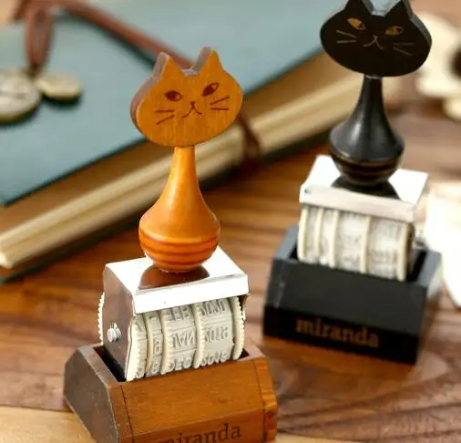 

Miranda cat stamps for scrapbooking Stamping Diy scrapbook wood rubber stamp Diary deco carimbo Gift stempels