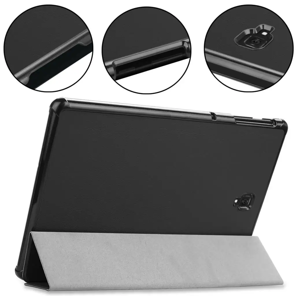 Dulcii для случая samsung Galaxy Tab S4 Tri fold Стенд PU кожа Смарт Protector чехла s4 10 5 T830/T835|Чехлы