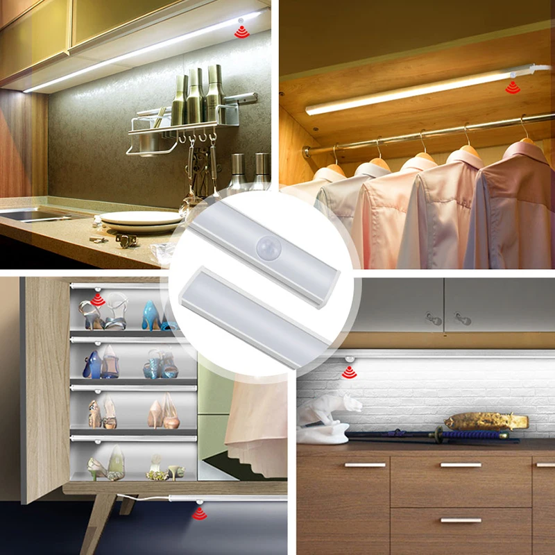 

EeeToo LED Cabinet Lights For Kitchen PIR Sensor DC 12V Lighting For Under Kitchen Cabinets 30 40 50cm Closet Wardrobe light