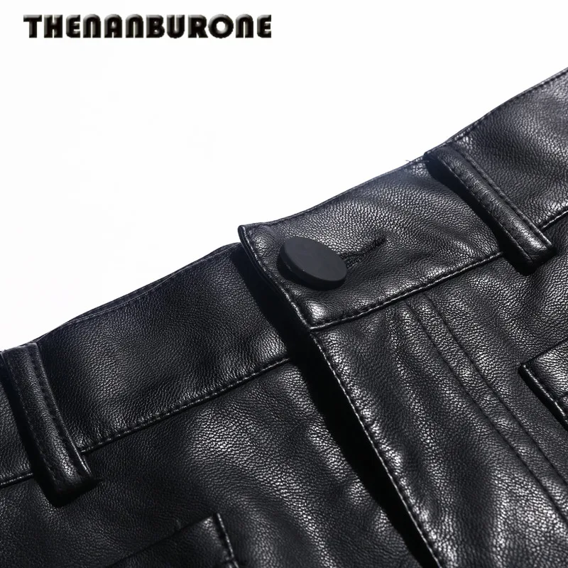 Thenanburone Для женщин карманов из искусственной кожи Юбки для 2017 г. Зимние пикантные