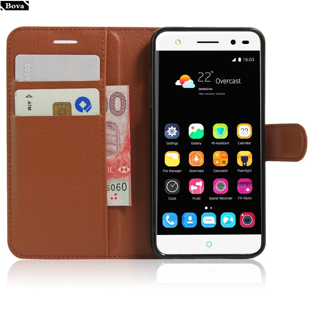 Чехол для ZTE V7 Lite чехол бумажник из искусственной кожи держатель карт Blade защитный