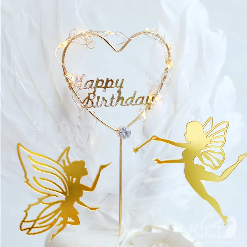 Феи для тортов эльф цветы кружево жемчуг украшение ангела с днем рождения детей